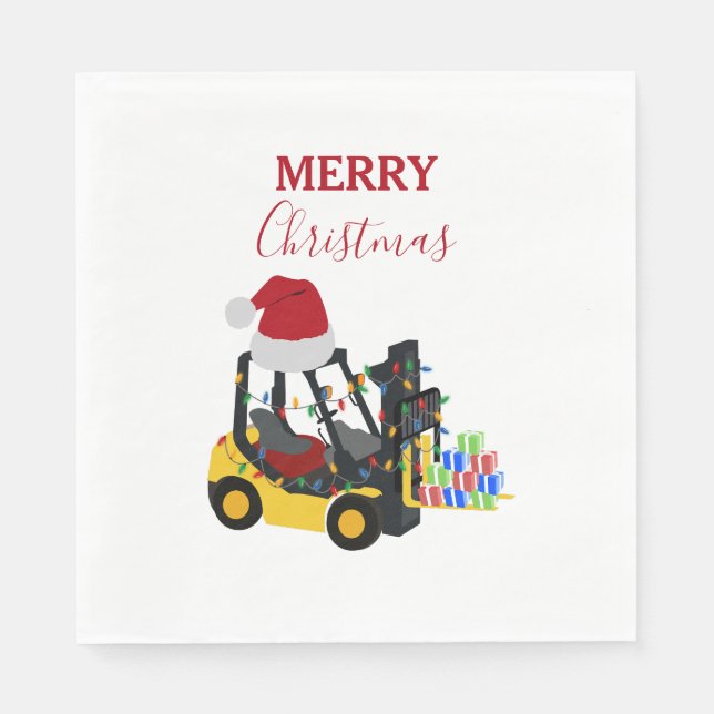 Servilleta De Papel Navidades Forklift Truck (Anverso)