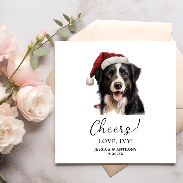 Servilleta De Papel Navidades Fronteriza Perro Collie Personalizado Sa (Subido por el creador)