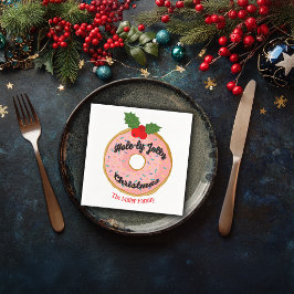 Servilleta De Papel Navidades Funny Donut Wreath Personaliza