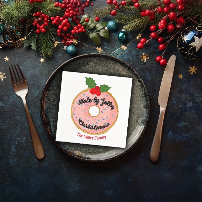 Servilleta De Papel Navidades Funny Donut Wreath Personaliza (Subido por el creador)