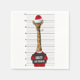 Servilleta De Papel Navidades Funny Mugshot Guilty Giraffe
