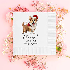 Servilleta De Papel Navidades Gales Corgi Perro Cheque Personalizado
