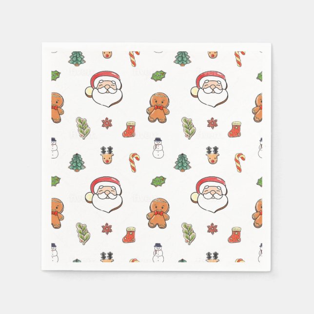 Servilleta De Papel Navidades galletas (Anverso)
