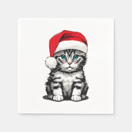 Servilleta De Papel Navidades gatitos