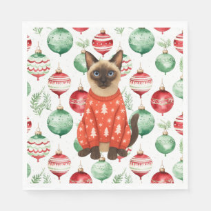 Servilleta De Papel Navidades gatos temáticos para amantes de gatos si