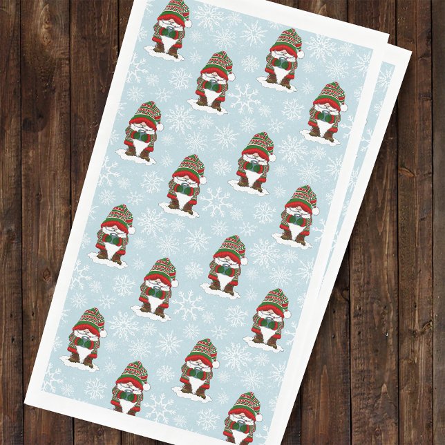 Servilleta De Papel Navidades Gnome Red Green Cute (Subido por el creador)