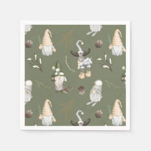 Servilleta De Papel Navidades Gnomes Woodland