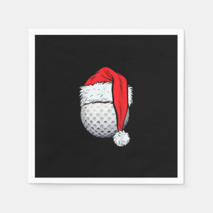 Servilleta De Papel Navidades Golf Ball Santa T Gorra Funny Sport Xmas