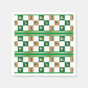Servilleta De Papel Navidades Golf - Patrón de golf Minimalista