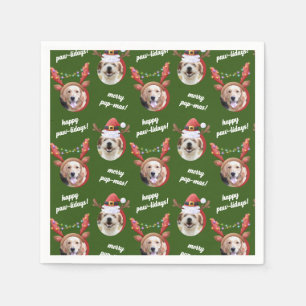 Servilleta De Papel Navidades Gorras Antler de Dos Perros Fotográficos