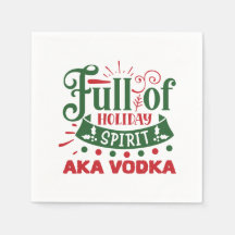 navidades graciosos amantes del vodka fiesta Napki