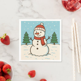 Servilleta De Papel Navidades graciosos de Snowman Cute
