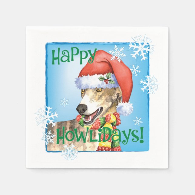 Servilleta De Papel Navidades Greyhound Napkins (Anverso)