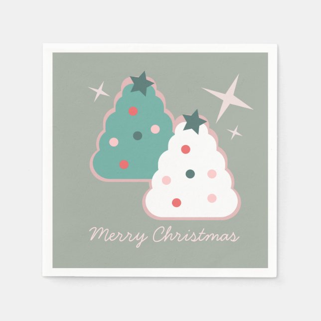 Servilleta De Papel Navidades Groovy de Retro Sugar Cookies (Anverso)