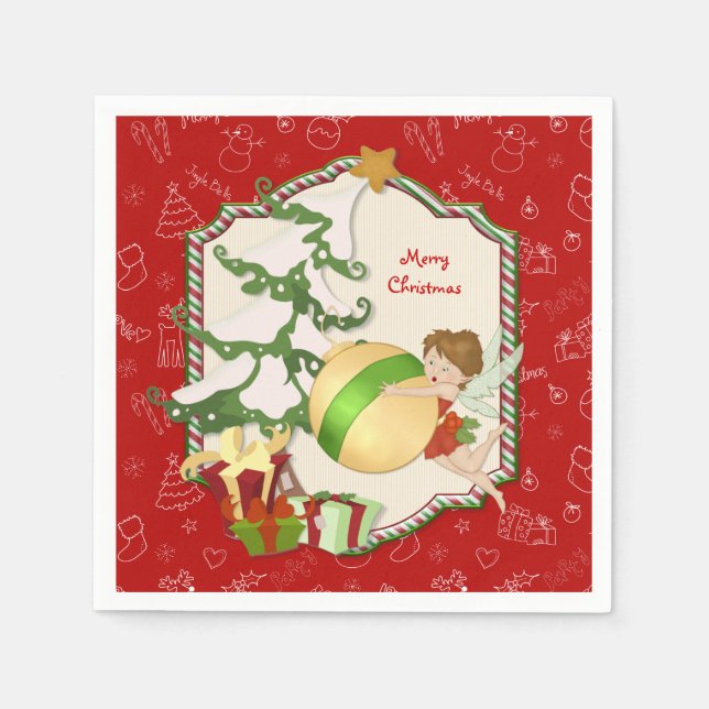 Servilleta De Papel Navidades Hadas mágicas (Anverso)