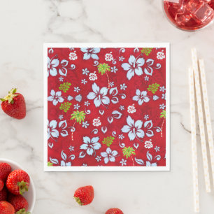 Servilleta De Papel Navidades hawaianos Hibiscus y Palm Tree Napkin