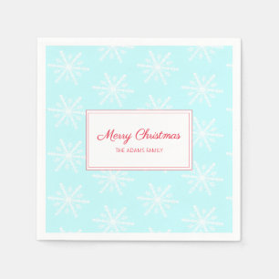 Servilleta De Papel Navidades helados personalizado de copos de nieve