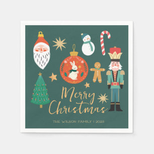 Servilleta De Papel Navidades Holiday Nutcracker Santa Cookie