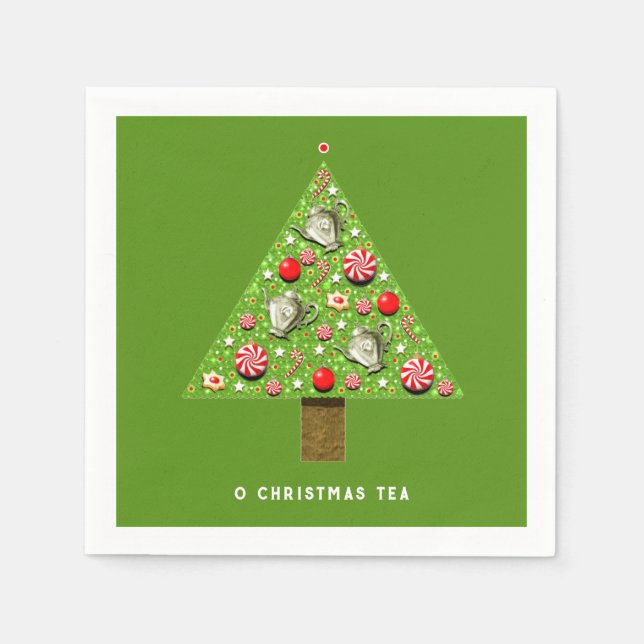 Servilleta De Papel Navidades Holiday Tea Fiesta Napkins (Anverso)