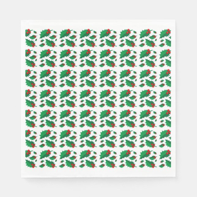 Servilleta De Papel Navidades Holly (Anverso)