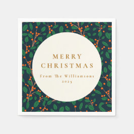 Servilleta De Papel Navidades Holly, Personalizado de la vegetación bo