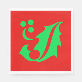 Servilleta De Papel Navidades Holly Red Green Xmas