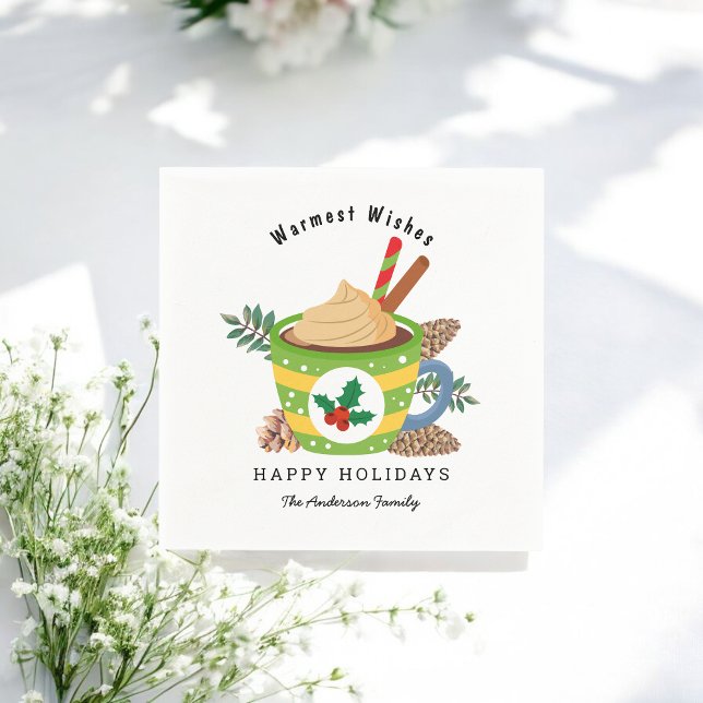 Servilleta De Papel Navidades Hot Chocolate Cup Green White (Subido por el creador)