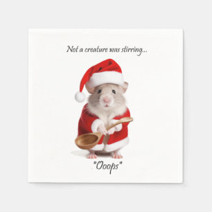 Servilleta De Papel Navidades Humor, no una criatura agitaba el ratón