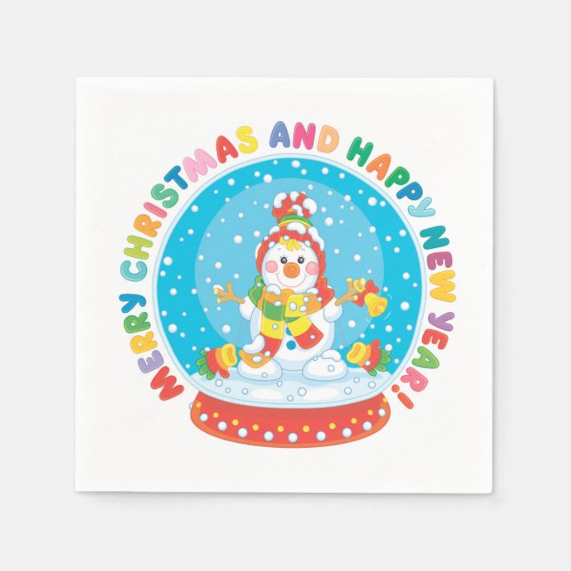 Servilleta De Papel Navidades inteligentes Snowman (Anverso)