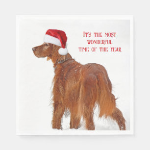 Servilleta De Papel Navidades irlandeses Setter
