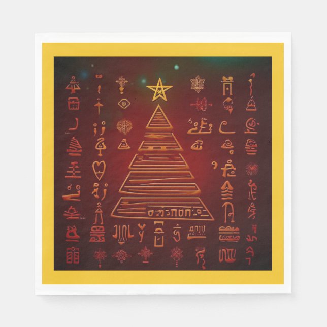 Servilleta De Papel Navidades Jeroglíficos Egipcios 1 (Anverso)