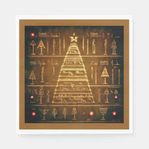 Servilleta De Papel Navidades Jeroglíficos Egipcios 3