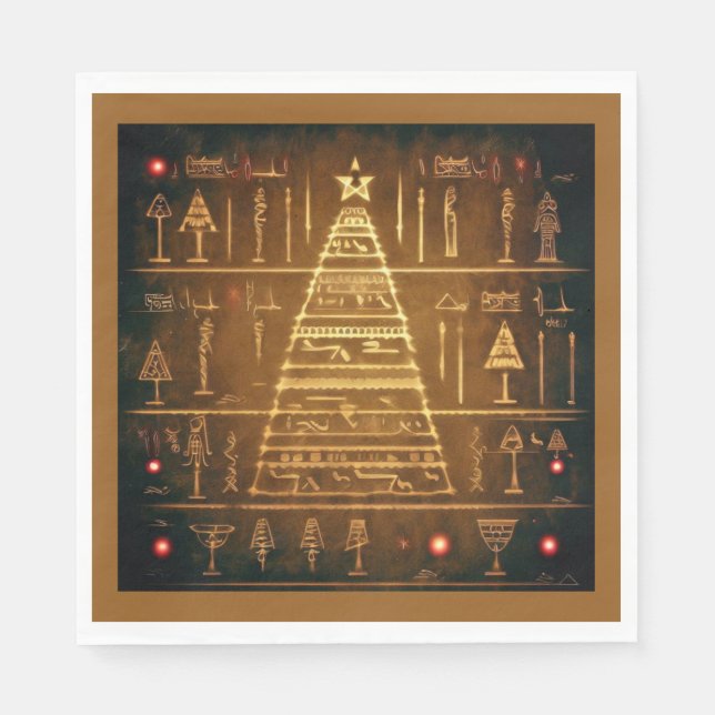 Servilleta De Papel Navidades Jeroglíficos Egipcios 3 (Anverso)