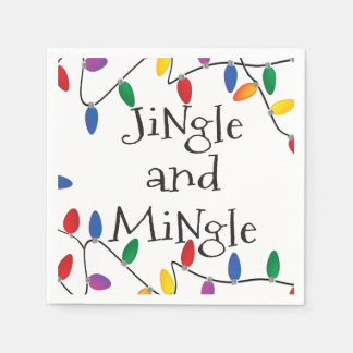 Servilleta De Papel Navidades Jingle Lights Cocktail Fiestas Napkins