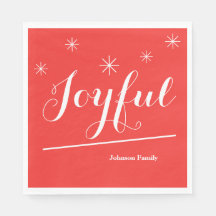 Navidades Joyful Personalizado Nombre de familia C