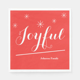 Servilleta De Papel Navidades Joyful Personalizado Nombre de familia C