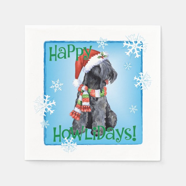 Servilleta De Papel Navidades Kerry Blue Terrier (Anverso)