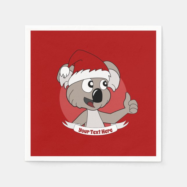 Servilleta De Papel Navidades koala personalizado (Anverso)