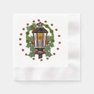 Servilleta De Papel Navidades Lantern Stain Glass Art Deco