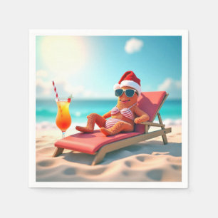 Servilleta De Papel Navidades lanzan sol en bikini