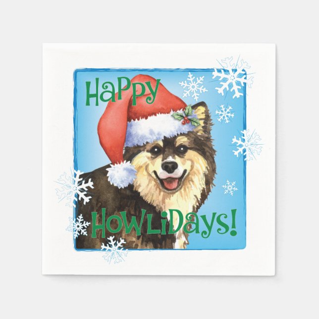 Servilleta De Papel Navidades Lapphund Napkins (Anverso)