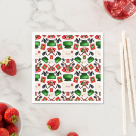 Servilleta De Papel Navidades lindos y festivos de reno rojo