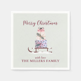 Servilleta De Papel Navidades llenos de regalos, verde claro