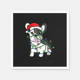 Servilleta De Papel navidades luces decoración bulldog francés diverti