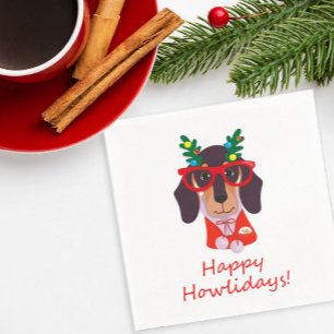 Servilleta De Papel Navidades malinterpretan al perro gracioso Fiesta