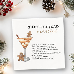 Servilleta De Papel Navidades Martini Cocktail Receta Gingerbread