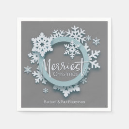 Servilleta De Papel Navidades más amables estilo vacaciones modernas