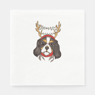 Servilleta De Papel Navidades Mascotas Cavalier King Charles Spaniel