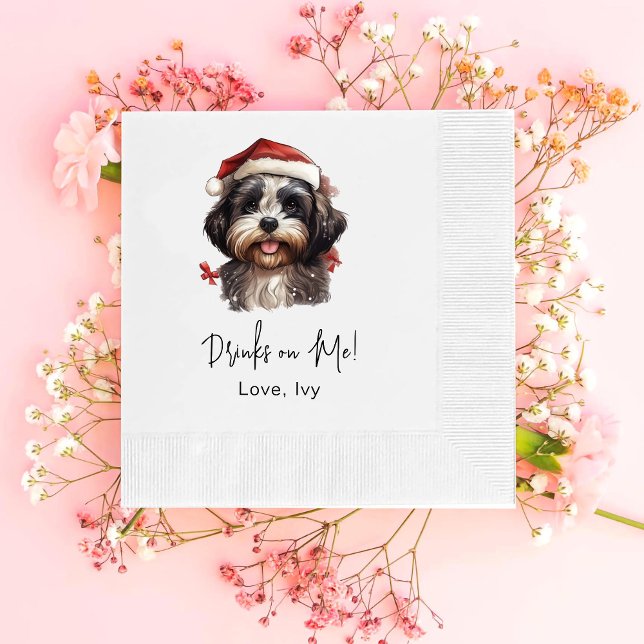 Servilleta De Papel Navidades Me Cutan Bebés De Perro Shih Tzu (Subido por el creador)