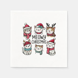 Servilleta De Papel Navidades Meowy de Cat Lover